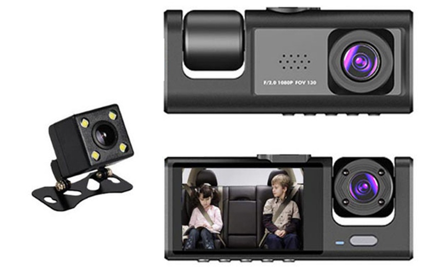 Image 2: 3-Kanal-Dashcam mit Front- und Rückkamera inkl. Speicherkarte 32 GB