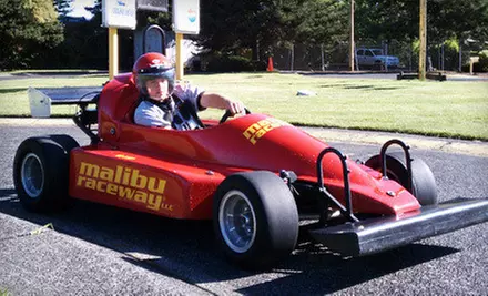 Five Go-Karting Laps for Two or Four with All-Day Unlimited Game-Room Play at Malibu Raceway (55% Off) - Primary Image