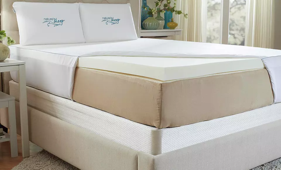 Nature's Sleep 3" High-Density Memory-Foam Mattress Topper with 100% Cotton Cover from $79.99–$179.99 - Primary Image