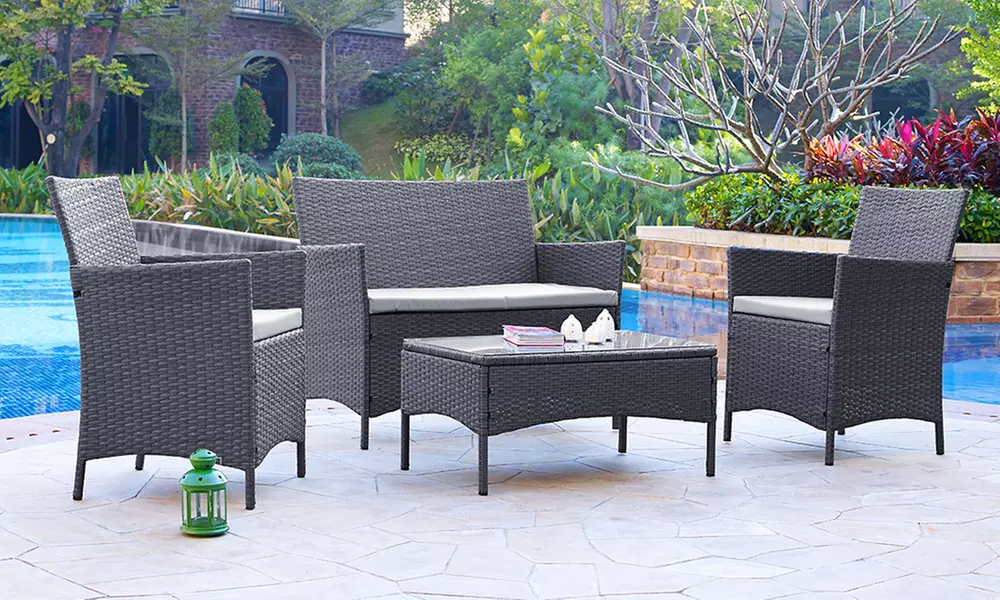 Rattan-Effect Garden Furniture Set in Choice of Colour for £169.99 With Free Delivery (72% Off) - Image 5
