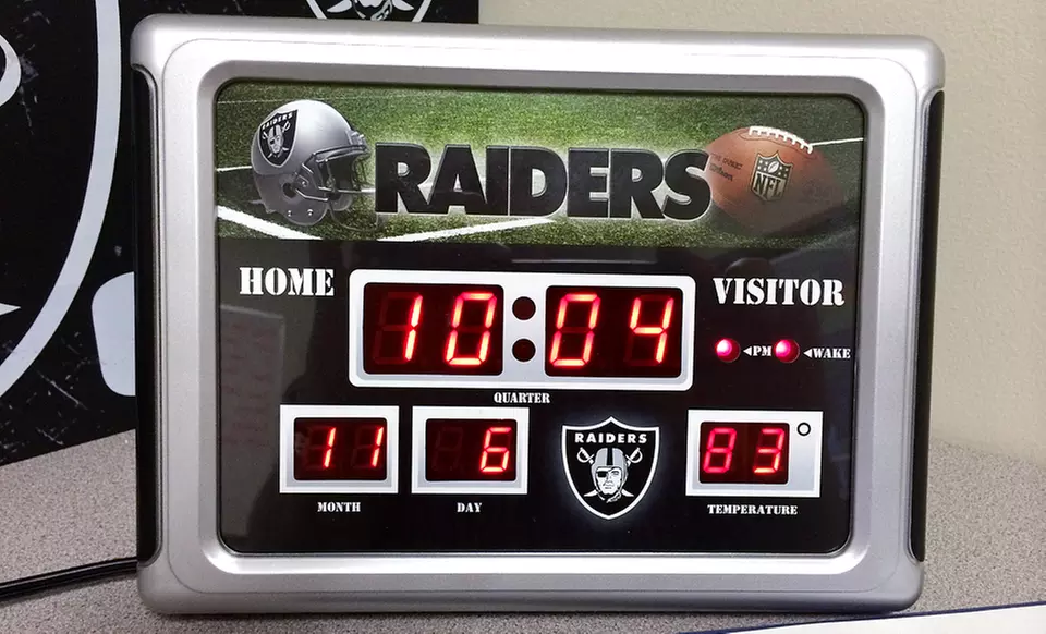NFL Scoreboard Desktop Alarm Clock. Multiple Teams Available. Free Returns. - Primary Image