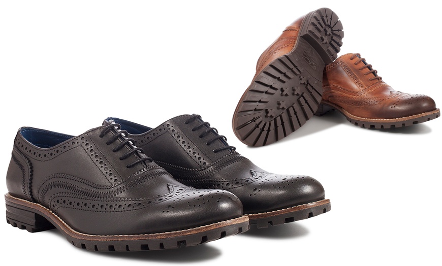 Image 1: Men's Leather Brogues