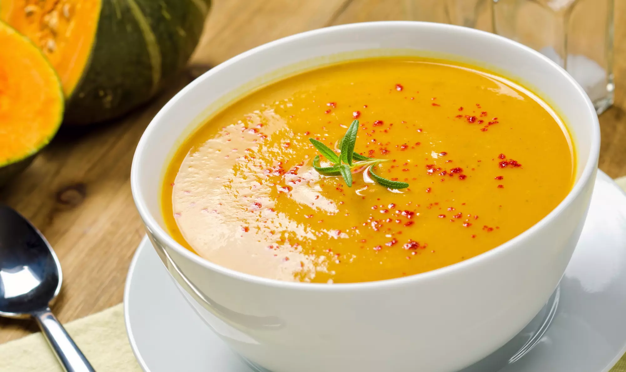 Partake  in a gentle yoga class before making a fresh, plant-based soup and learning  about its health benefits - Primary Image