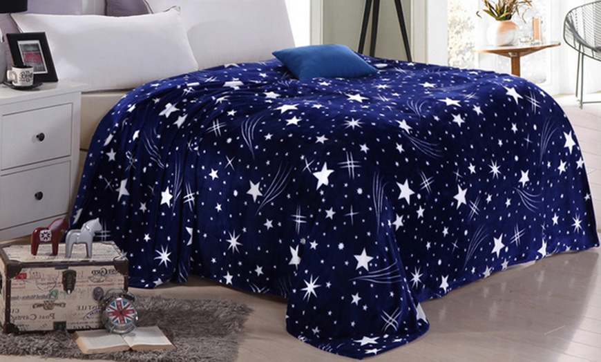 Image 1: Starry Night Sleeping Blanket