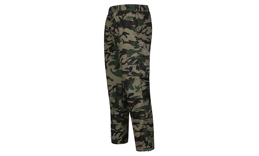 Image 2: Fleece Lined Combat Trousers