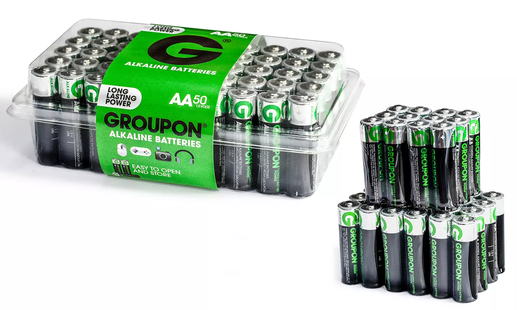 Boite de 50 ou 100 Piles alcalines Groupon Ultra Energy AA et AAA - Primary Image