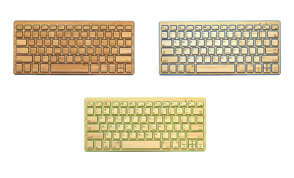 Impecca Bamboo Bluetooth Wireless Keyboard - Primary Image