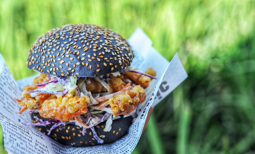 Image 4: Burger with Chips and Soft Drink