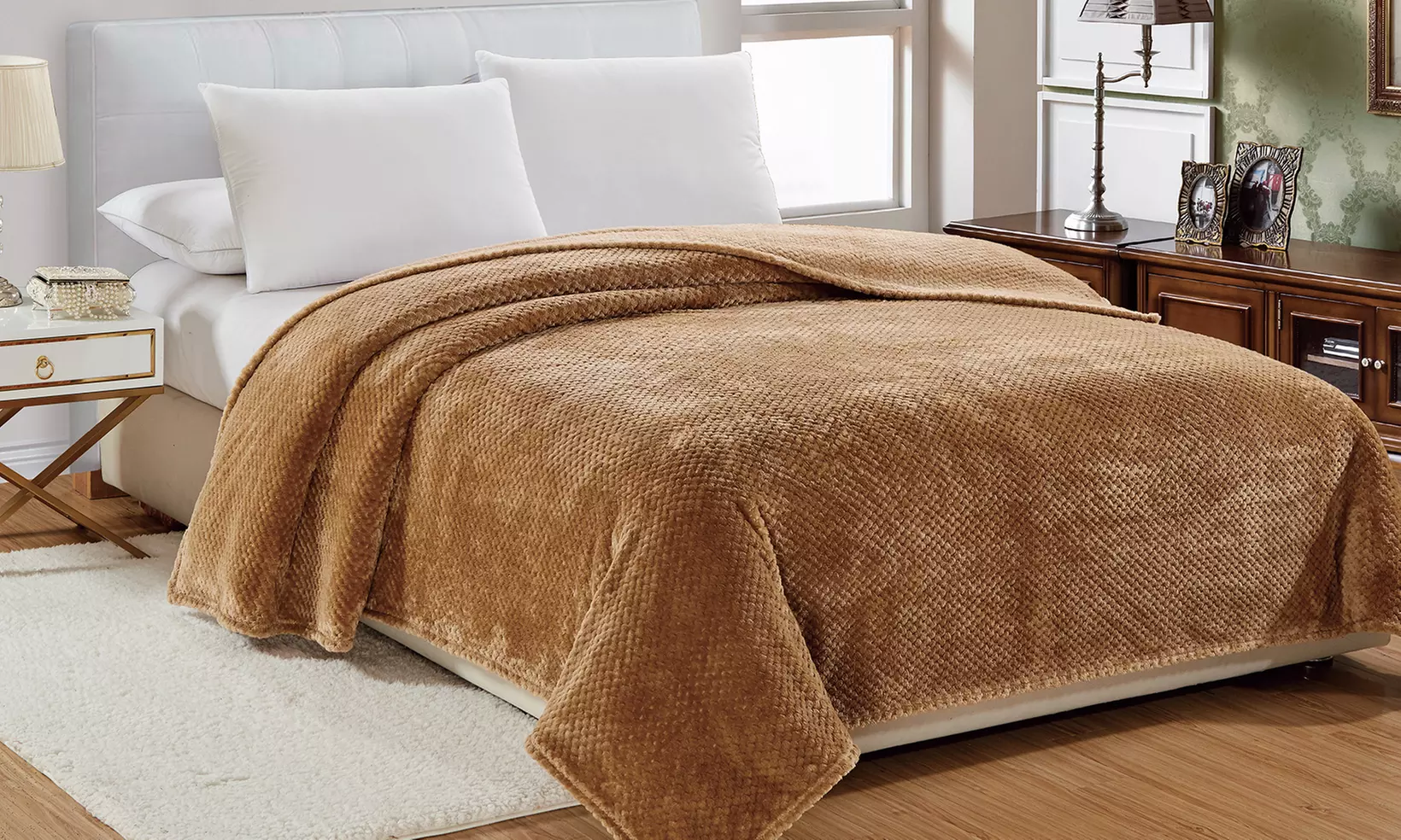 Luxury Home Oversized Ultra Soft Popcorn Blanket - Second Medium
