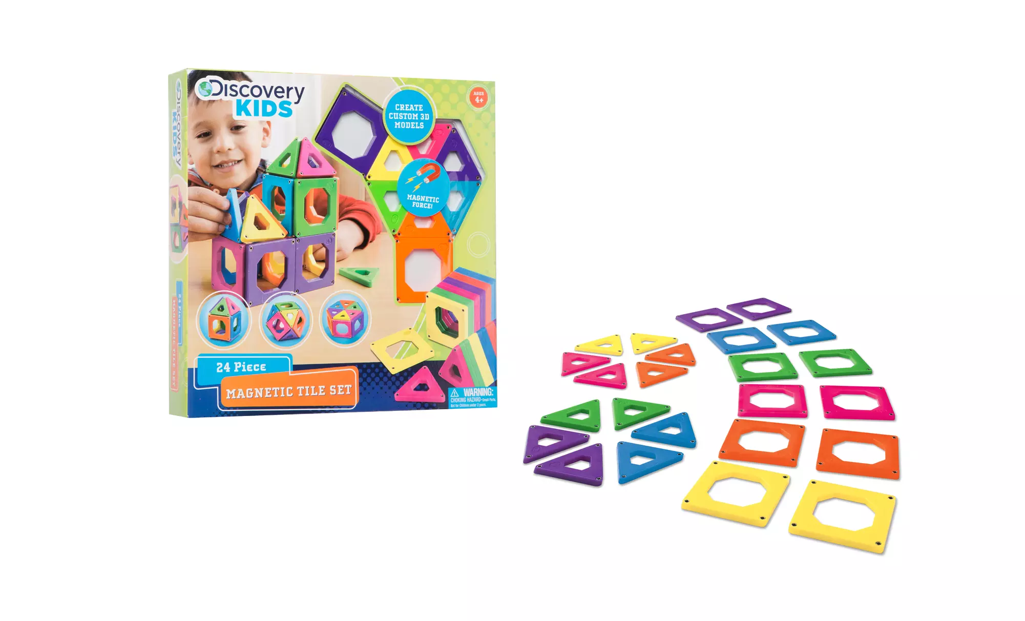 Discovery Kids Toy Magnetic Tiles - Image 2