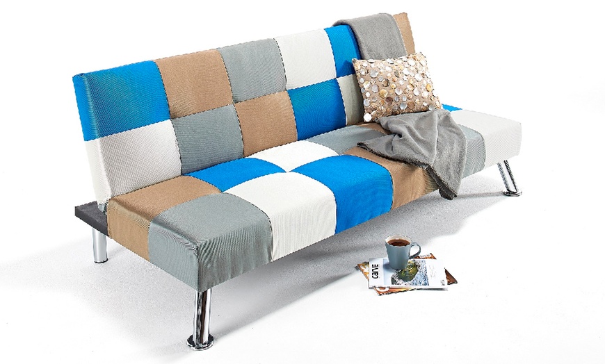 Image 1: Patchwork Sofa Bed