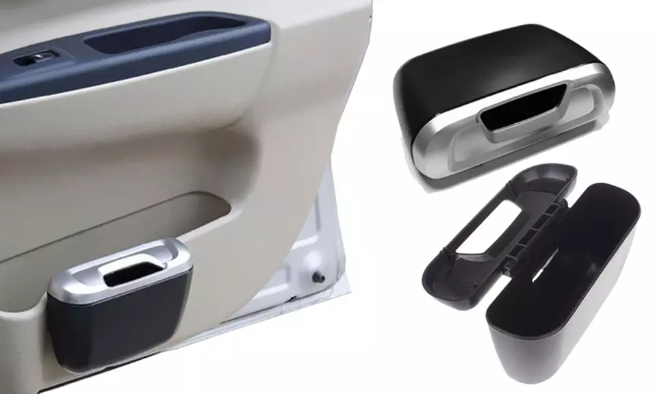 1x oder 2x Kfz-Mülleimer in Schwarz und/oder Silber - Primary Image