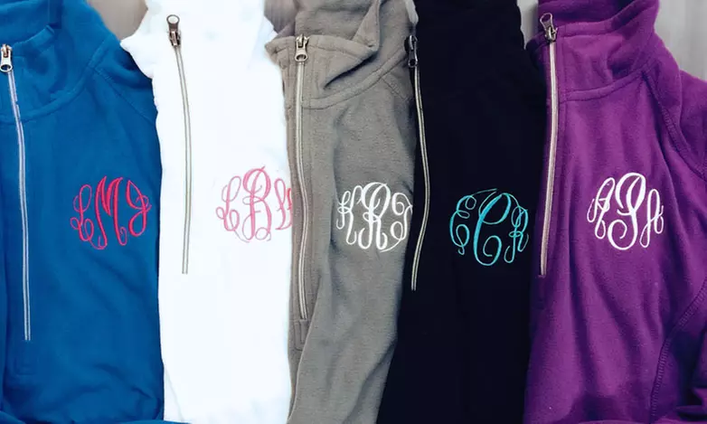 Monogrammed Fleece Pullovers from Embellish Accessories and Gifts (Up to 53% Off) - Second Medium