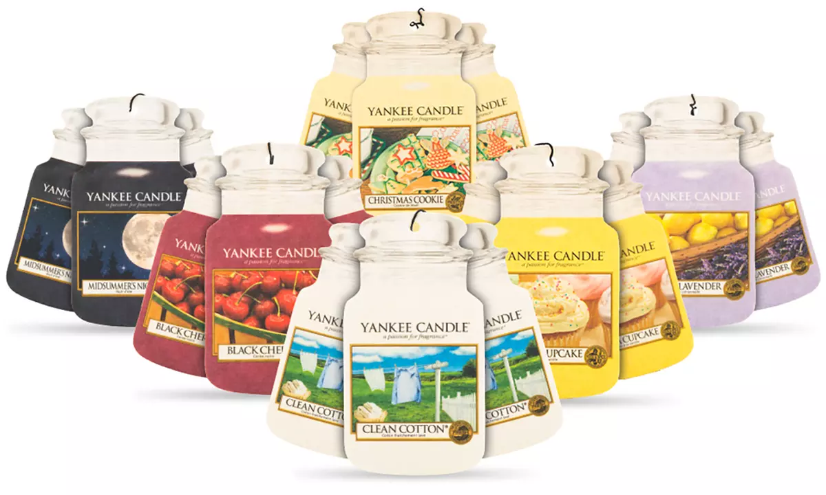 1,3 ou 6 lots de 3 désodorisants pour voiture Yankee Candle - Primary Image