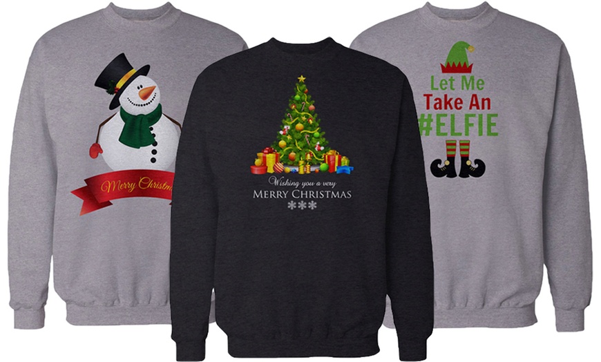 Image 1: Men's Christmas Sweatshirts