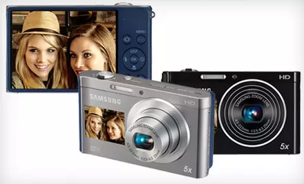 $139 for a Samsung WiFi Dual-LCD 16-Megapixel Smart Camera in Black or Blue ($199.99 Value). Shipping Included.  - Primary Image