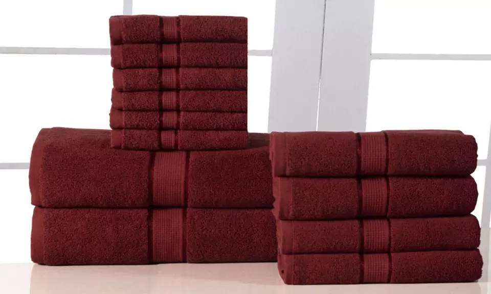12-Piece 600gsm 100% Egyptian Cotton Towel Set - Primary Image