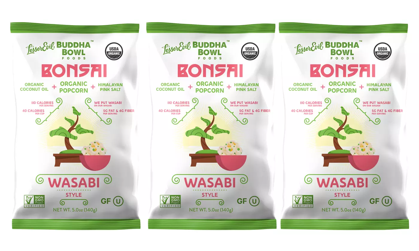 Buddha Bowl Bonsai Wasabi Style Popcorn (6-Pack of 5oz. Bags) - Primary Image