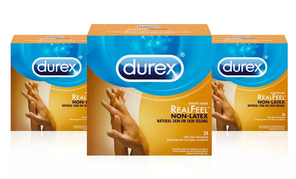 Durex Condoms; 3-Pack of 24ct. Boxes + 5% Back in Groupon Bucks. Multiple Varieties from $29.99–$64.99. - Second Medium