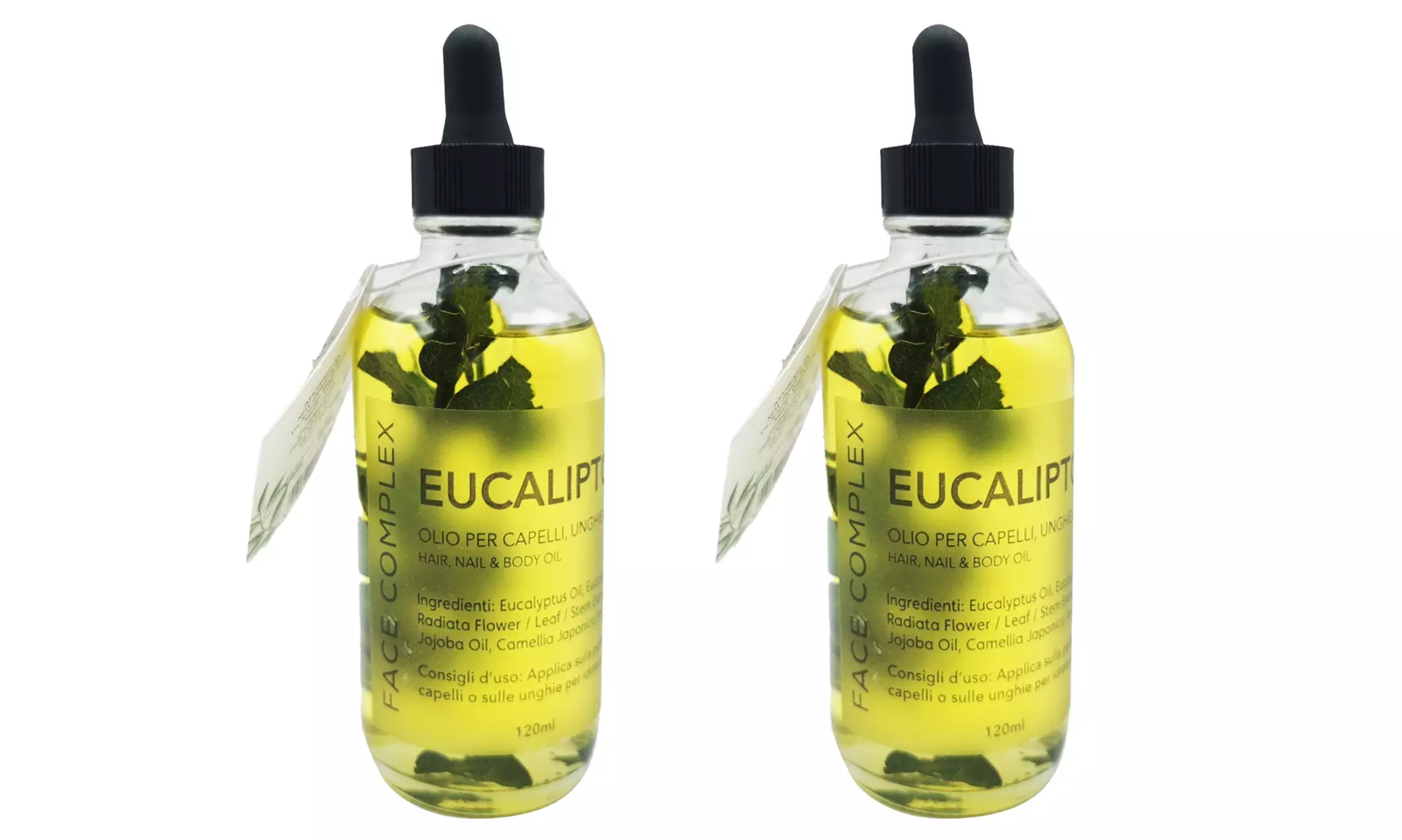 2 oli naturali per capelli, corpo e unghie da 120 ml Face Complex