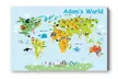 Kids World Map Canvas A3 at Decomatters (Up To 87% Off) - Second Medium