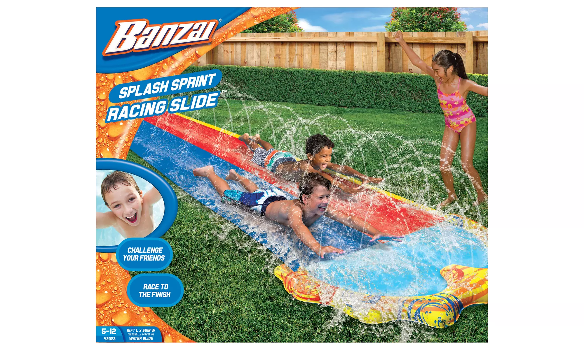 Banzai 16' Speed Blast Dual Racing Slide - Second Medium