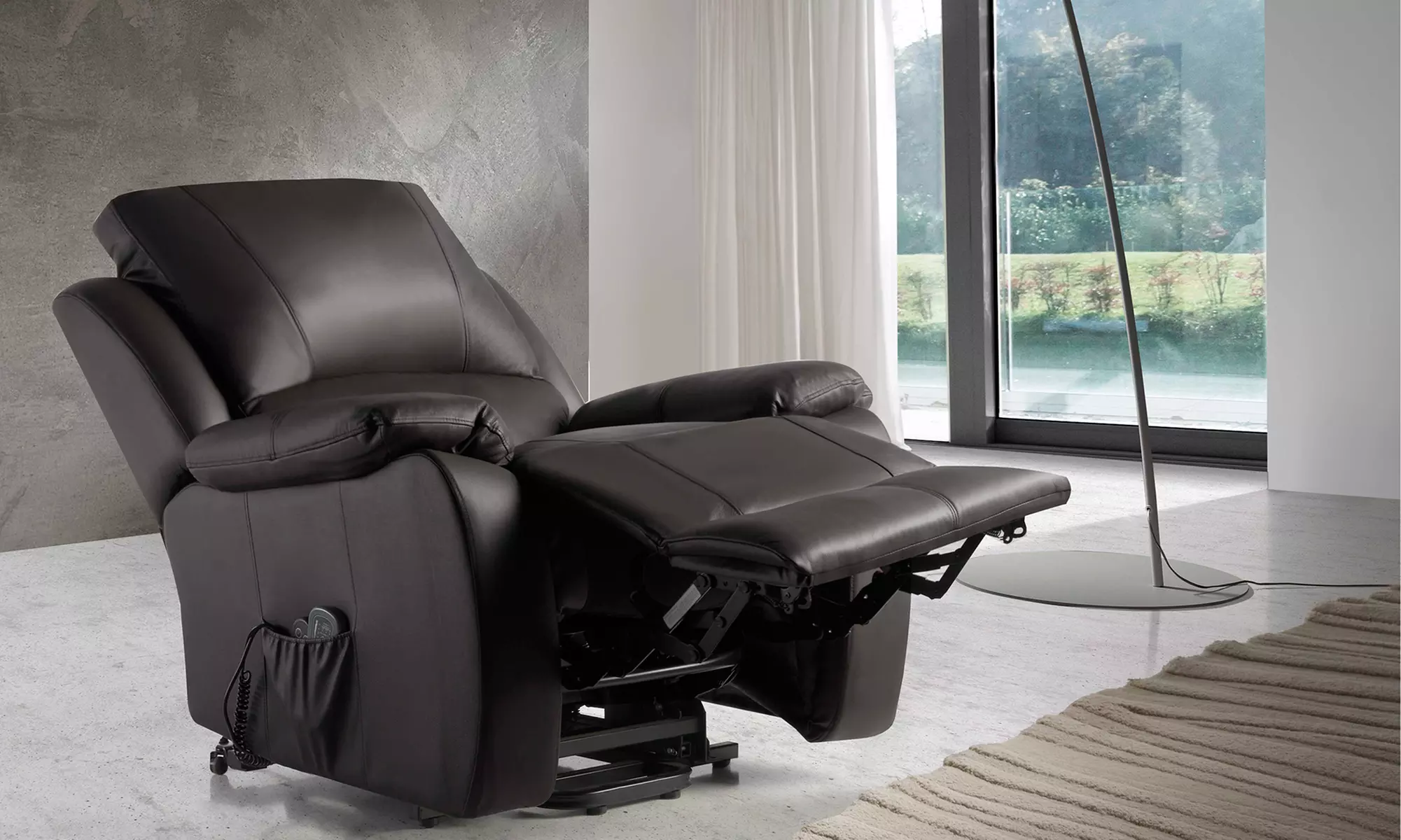 Eco-De Massage-Sessel ECO-8620UP mit 5 Massage-Programmen und Wärme-Funktion aus Echtleder - Primary Image