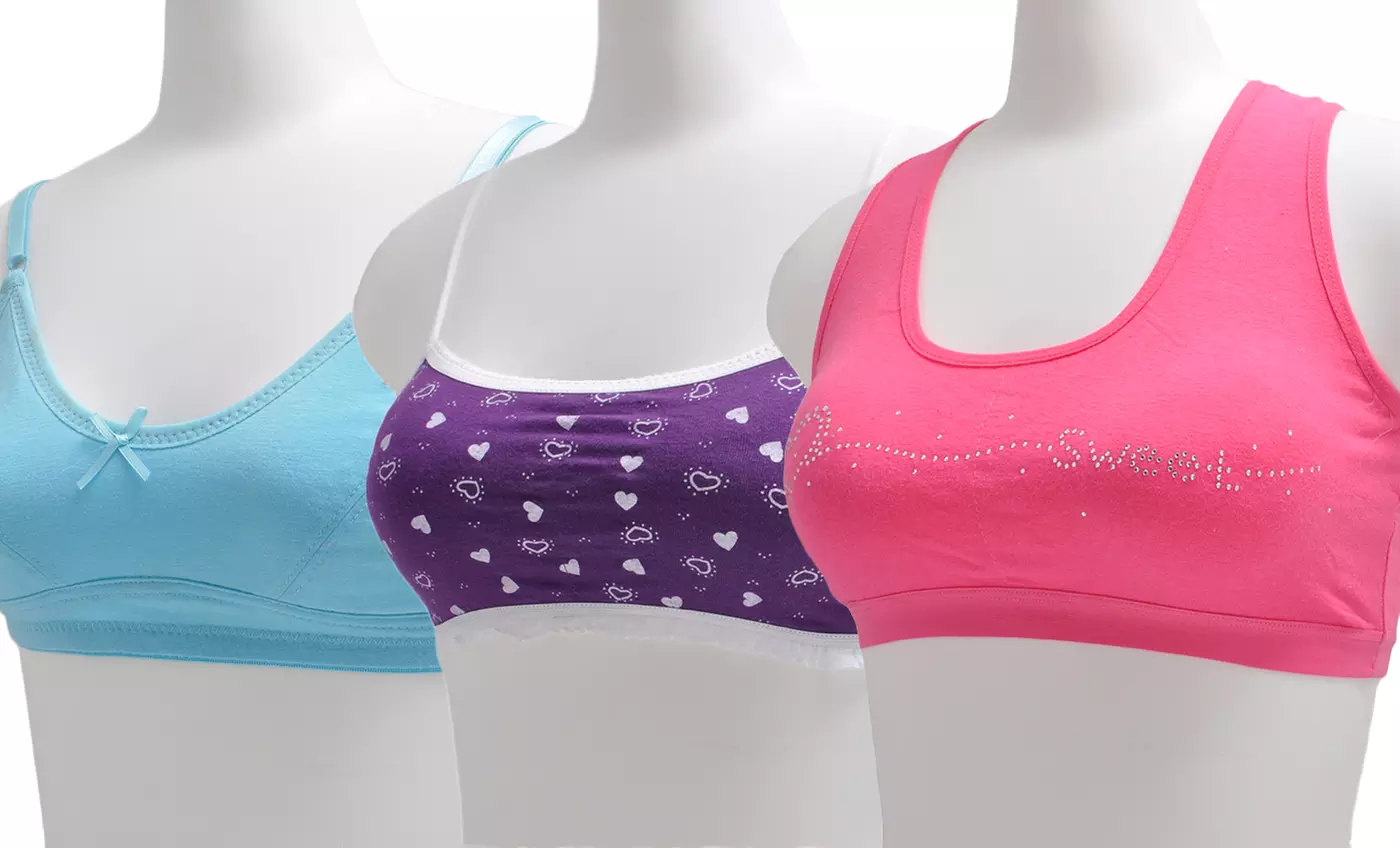 6-Pack of Angelina Girls' Cotton Training Bras - Primary Image