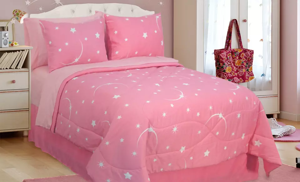 Kids and Tweens Glow-in-the-Dark, Full-Sized Comforter Set. Free Returns.  - Second Medium