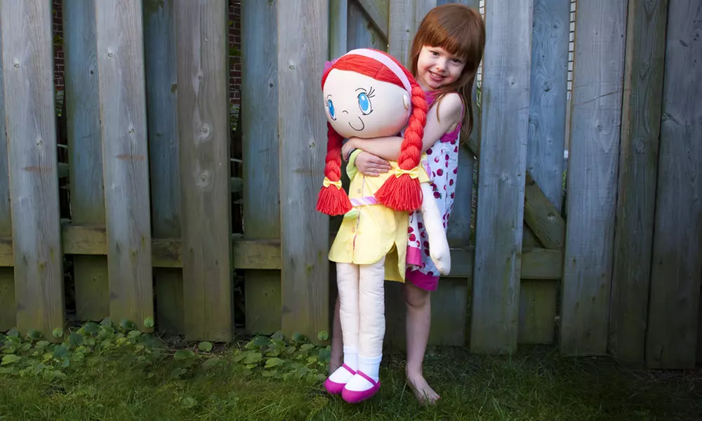 My Friend Huggles Doll with Minkette Blanket and Tutu - Primary Image