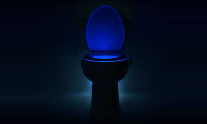 Image 3: One or Two LED Night Toilet Lights with Motion Sensor