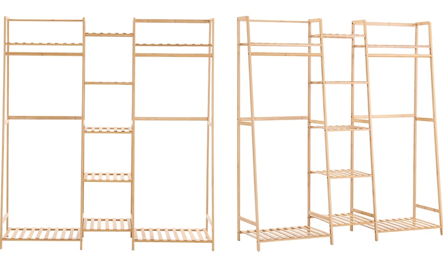 Image 2: Multi-Functional Clothes Hanging Rack Stand 