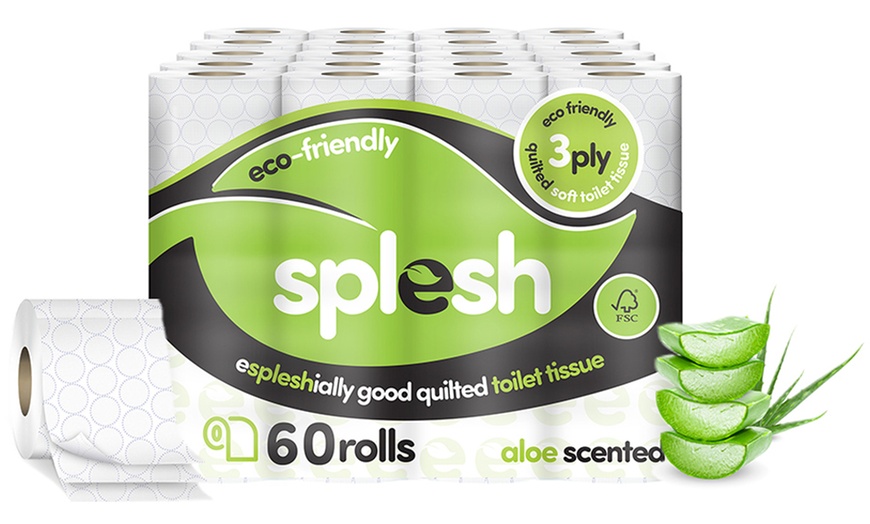 Image 6: Up to 72 Splesh Eco-Friendly Aloe Vera Three-Ply Toilet Paper Rolls