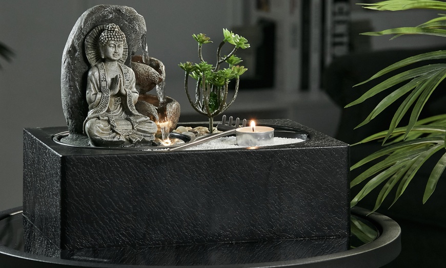 Image 6: Zen Buddha Tabletop Fountain