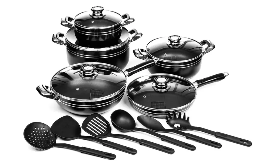 16-Piece Aluminum Nonstick Cookware Set - Primary Image