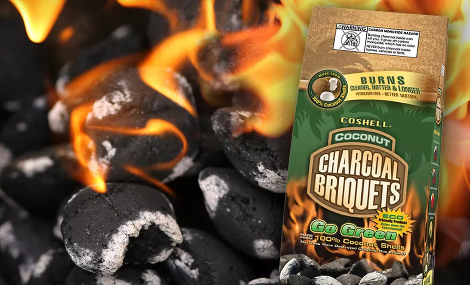 $20.99 for Two 9-Lb. Bags of Coshell Coconut-Shell Charcoal Briquettes ($39.98 List Price). Free Shipping. - Primary Image