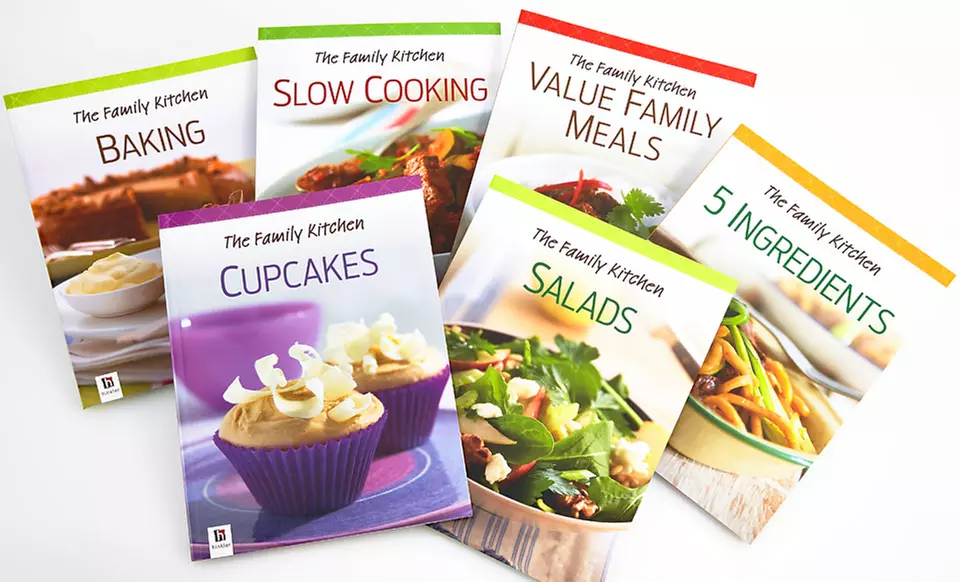 $19.99 for a Family Kitchen Six-Book Cookbook Set ($77.70 List Price). Free Shipping. - Primary Image