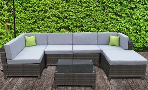 Outdoor Milano Oatmeal Rattan Sofa Set