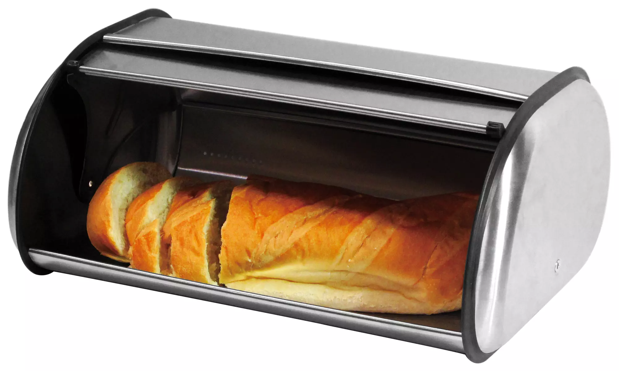 Brushed Stainless-Steel Bread Box - Second Medium