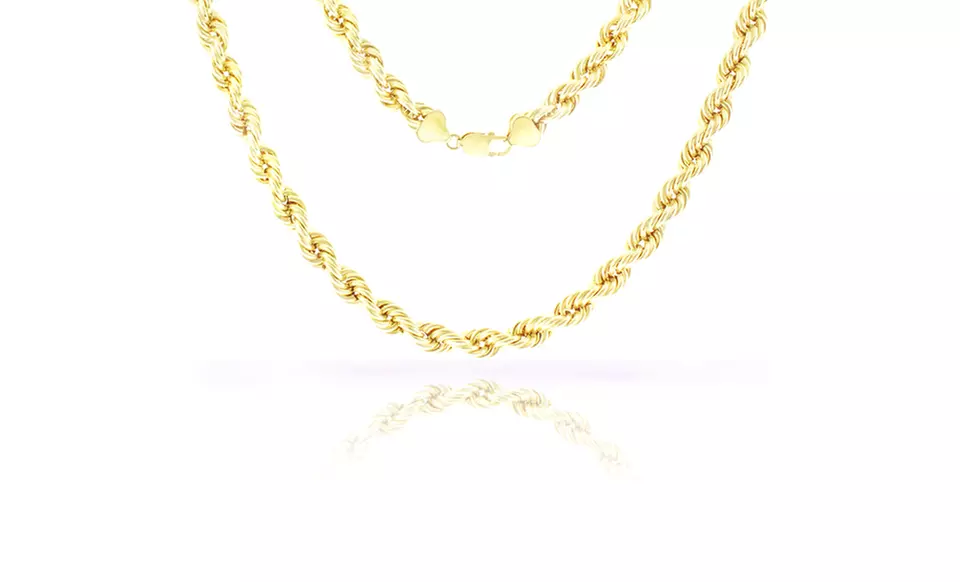 10K Solid Gold Rope 9mm Chain - Primary Image