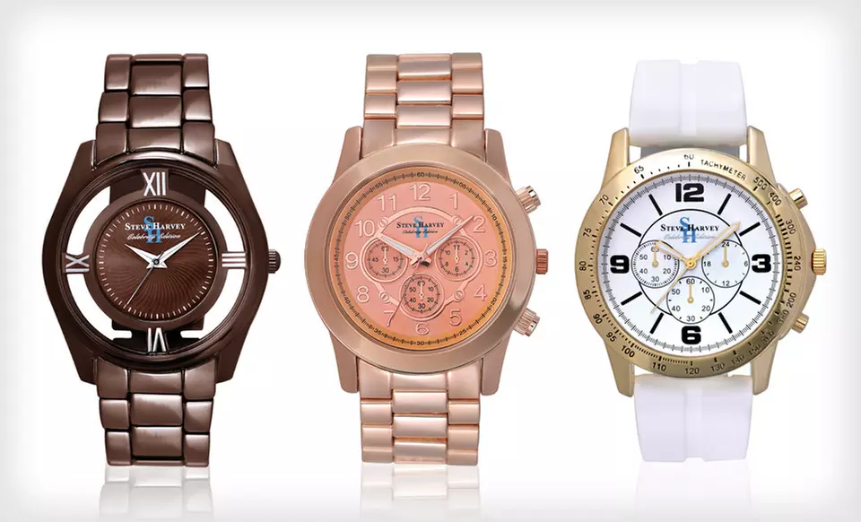 $25 for a Steve Harvey Men's Celebrity Watch ($80 List Price). 13 Options Available. Free Shipping and Free Returns. - Primary Image