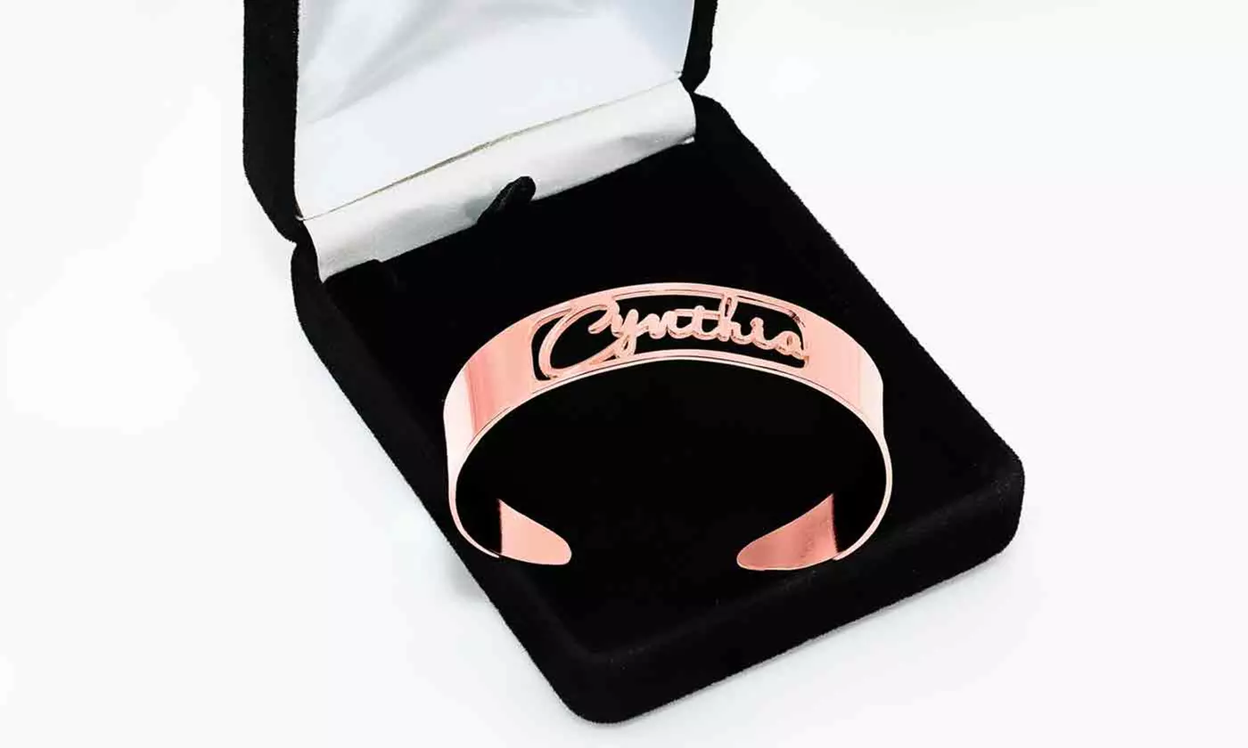 Up to 85% Off Cutout Script Name Bangles