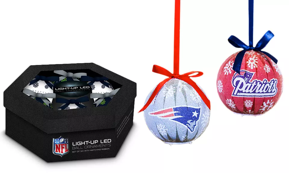Clearance: NFL LED Christmas Ornaments (6-Pack) - Primary Image