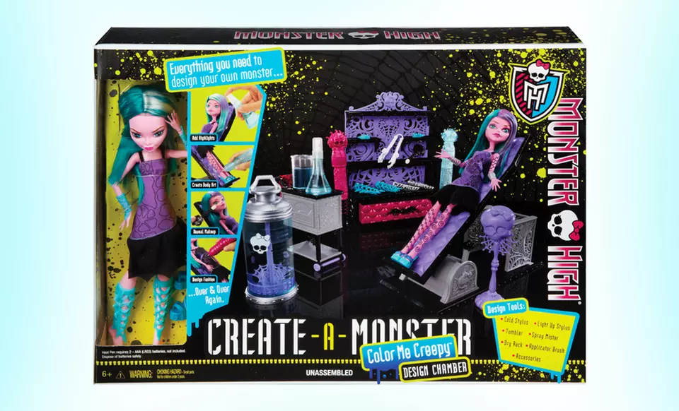 Monster High Create-a-Monster Color Me Creepy Design Chamber. Free Returns. - Second Medium
