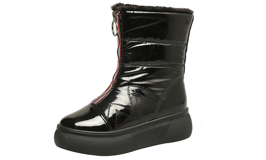 Image 3: Women's Zip Front Snow Boots