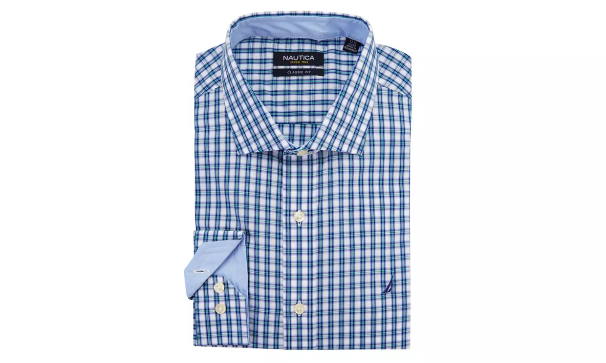 Nautica Men's Plaid Dress Shirts | Brought to You by ideel - Second Medium
