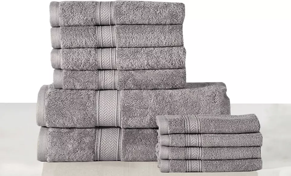 Casa Platino Heavyweight 100% Luxurious Soft Cotton Bath Towel Set (10-Piece) - Primary Image