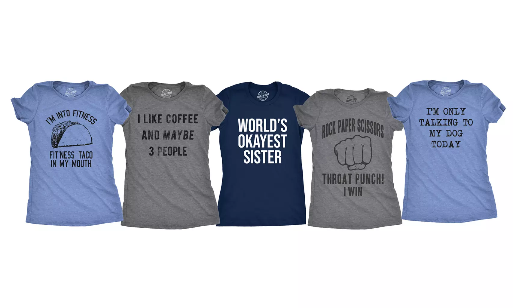 Women's Slim-Fitted Tees with Humorous Graphics - Primary Image