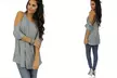 Oversized Racerback Top in Black, Blue, Grey, or White. Free Returns. - Second Medium