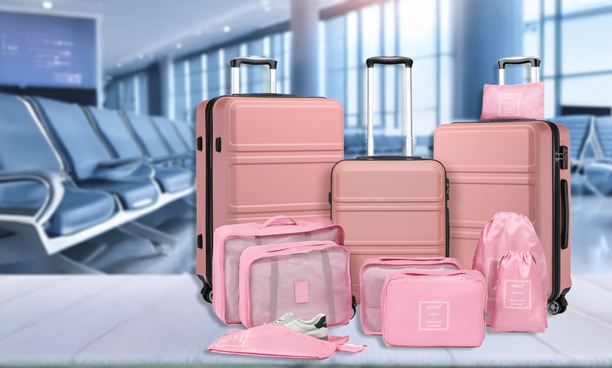 Image 1: 1x oder KONO 3x ABS-Hartschalenkoffer mit 8er-Set Reise-Organizer